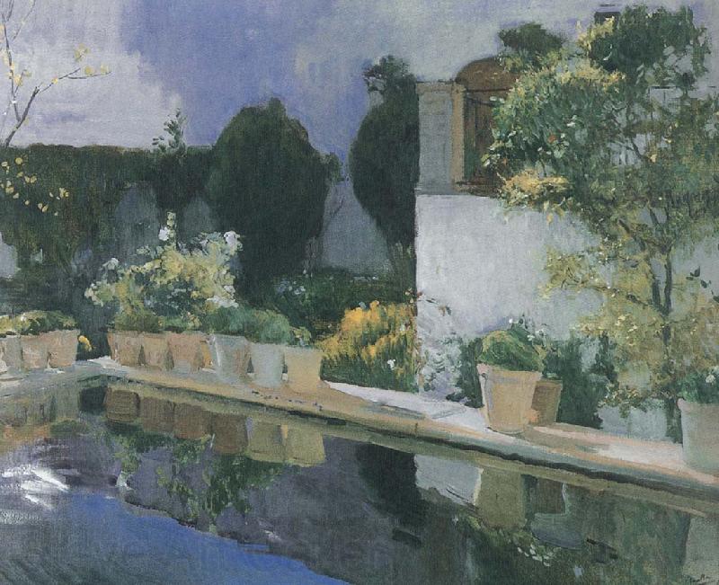 Joaquin Sorolla Palace of pond Spain oil painting art